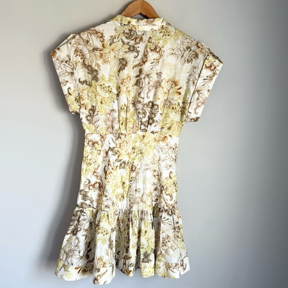 ALEMAIS linen floral mini dress 8 - Picture 2 of 12